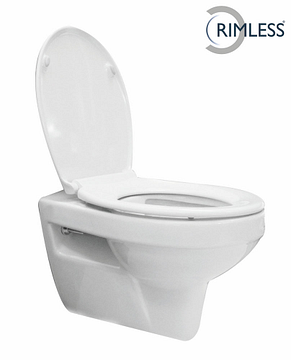 Xellanz Trevi wandcloset rimless met Ultimo 3.0 toiletzitting softclose en quick release glans wit