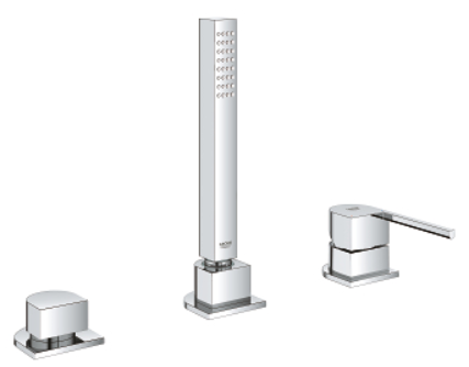 Grohe Plus 3-gats badrandcombinatie chroom