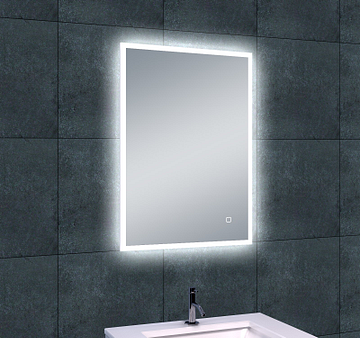 Wiesbaden Quatro-Led condensvrije spiegel 70x50 cm aluminium