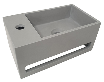 Wiesbaden Julia fontein links 35 x 20 x 16 cm solid surface betonlook