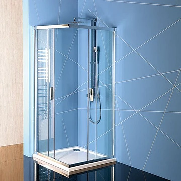 Polysan Easy Line vierkante douchewand 80x80cm helder glas