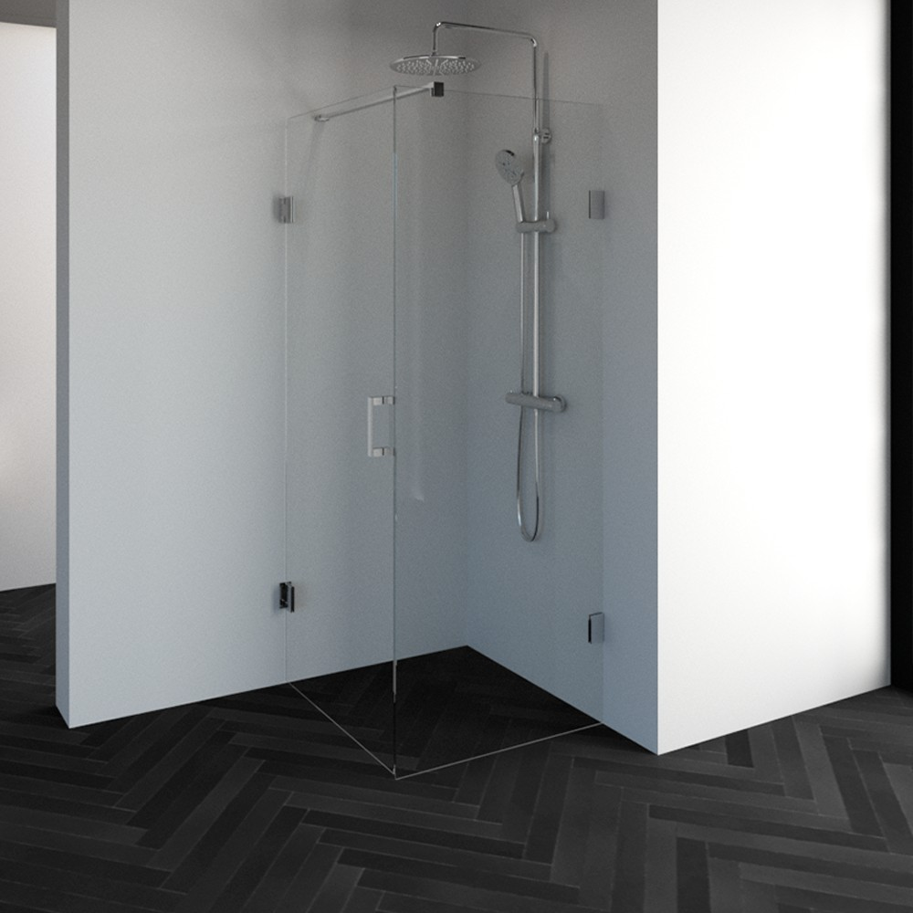 Topa Creative vierkante douchecabine 2 delig 80x80 chroom