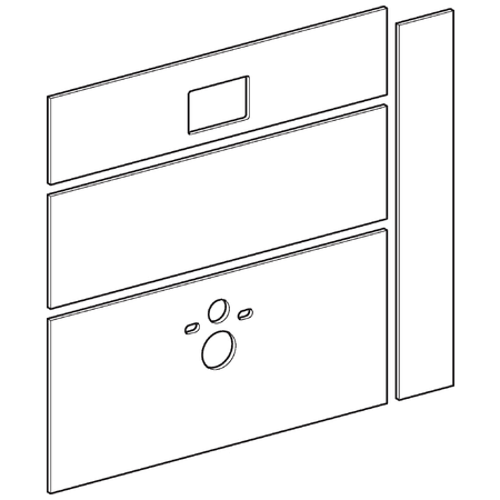 Geberit GIS Easy gipsplaat 130x130 toiletmodule met frontbediening