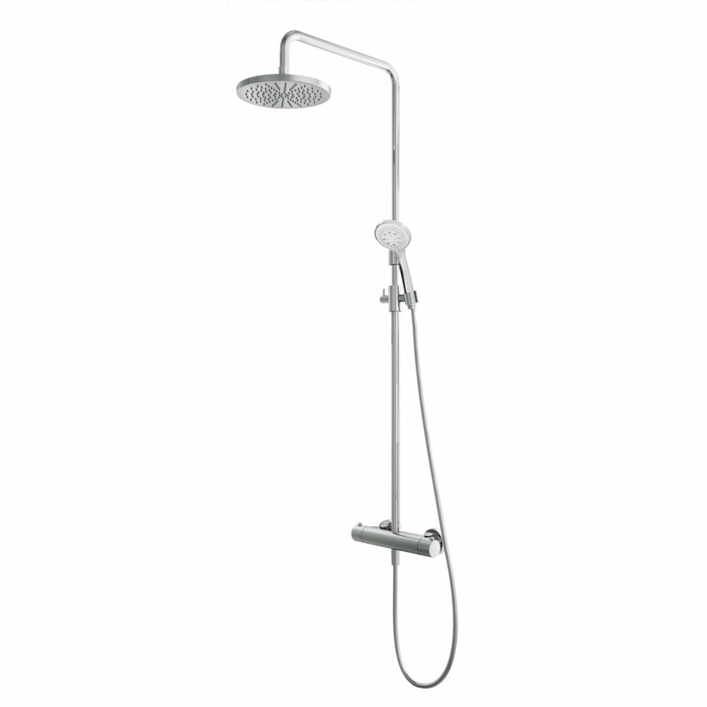 Hotbath Buddy SDS1 opbouw regendouche ronde handdouche 25 geborsteld nikkel