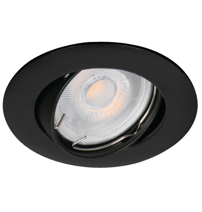 Kanlux Luto draaibare plafond inbouw LED lamp 50W 12V mat zwart