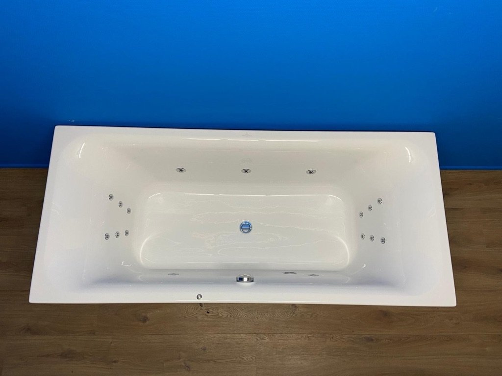 Villeroy & Boch O.Novo bubbelbad met elektrisch WP2 systeem 180x80 wit