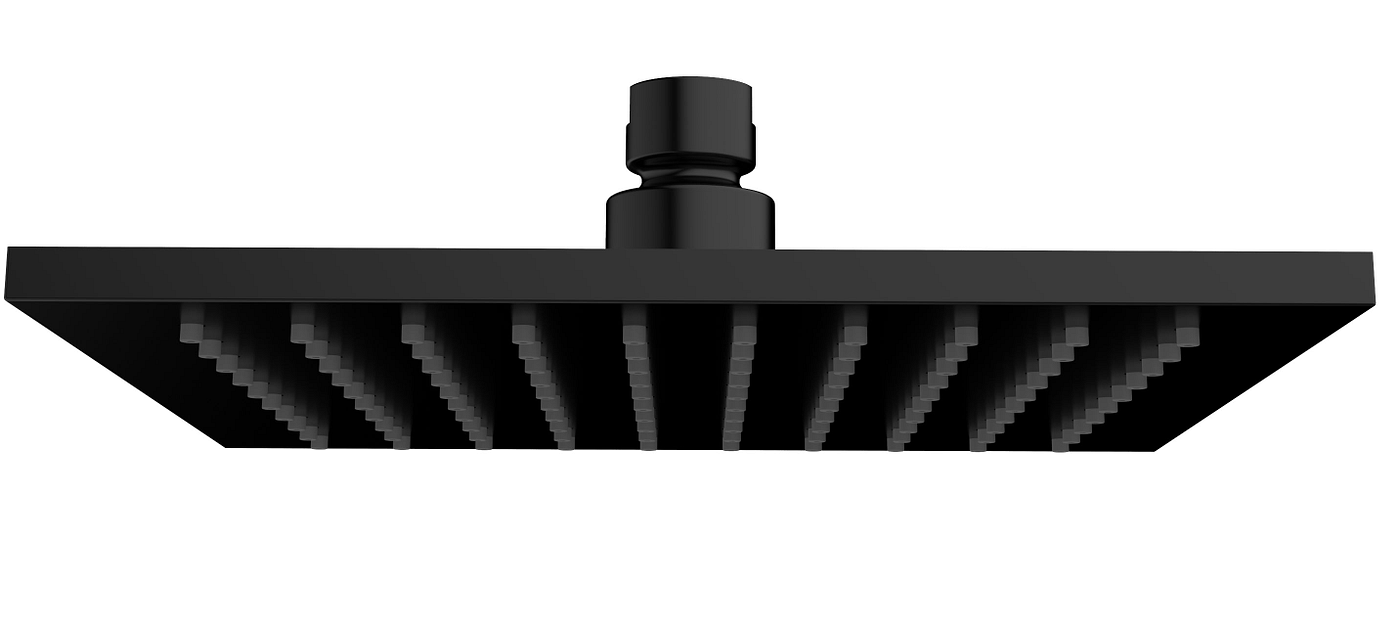 Wiesbaden Hoofddouche vierkant 300x8 mm mat zwart