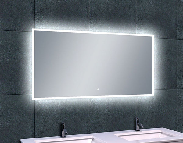 Wiesbaden Quatro spiegel rechthoek met LED, dimbaar en spiegelverwarming 120 x 60 cm