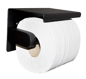 Wiesbaden Brush toiletrolhouder mat zwart