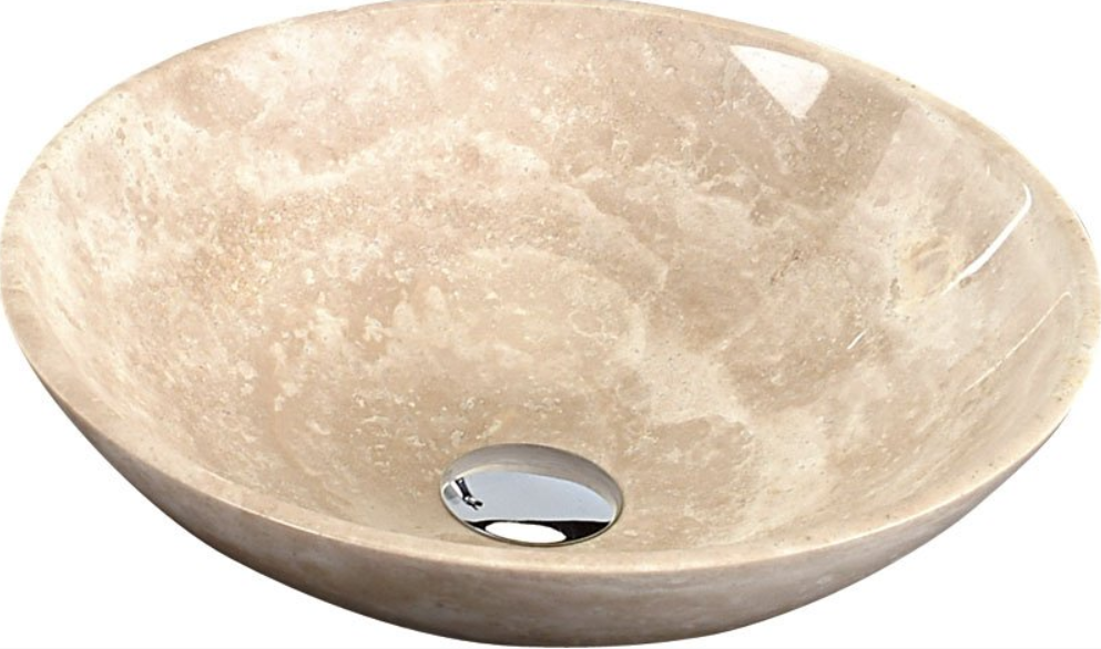 Sapho Blok stone waskom diameter 40 cm beige