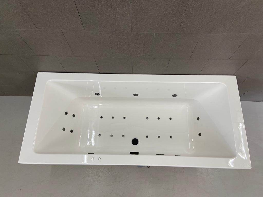 Xenz Society bubbelbad met Black-Tinn jets 190x90 wit