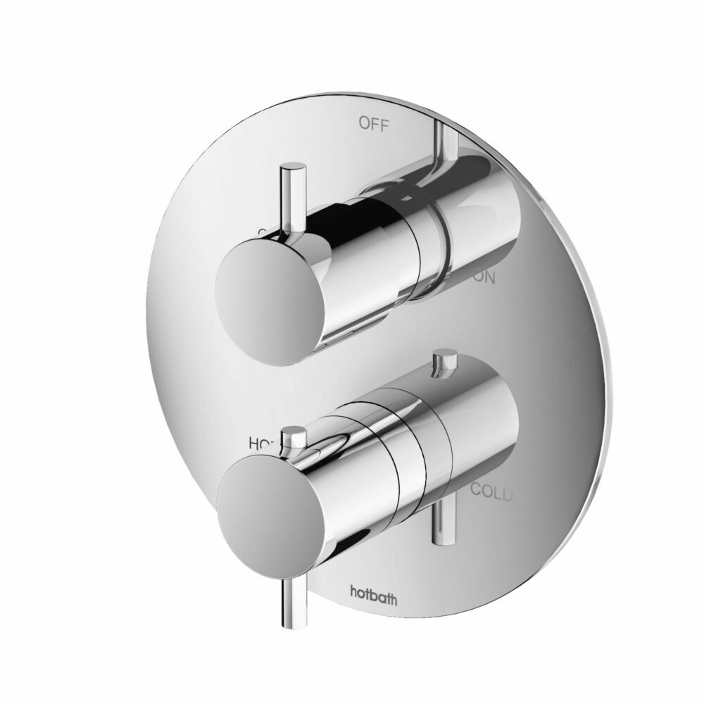 Hotbath Laddy L009R inbouwthermostaat met 2-weg stop-omstel chroom