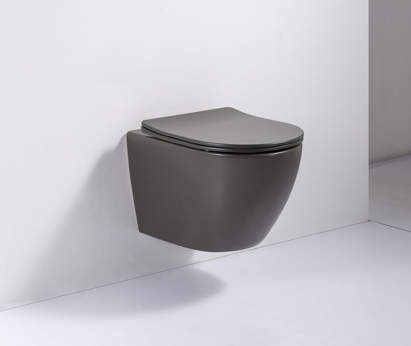 Dateg Vulsini rimfree hangend toilet 48 mat Gun Metal