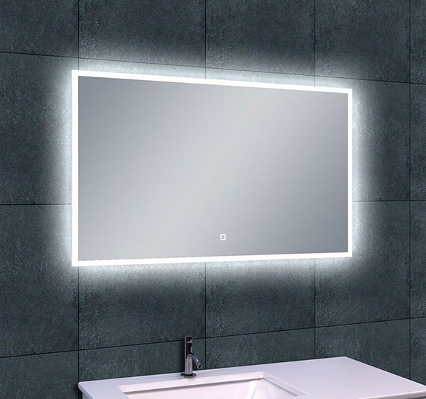 Wiesbaden Quatro spiegel rechthoek met LED, dimbaar en spiegelverwarming 100 x 60 cm