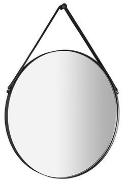 Sapho Orbiter ronde spiegel met band 70 mat zwart