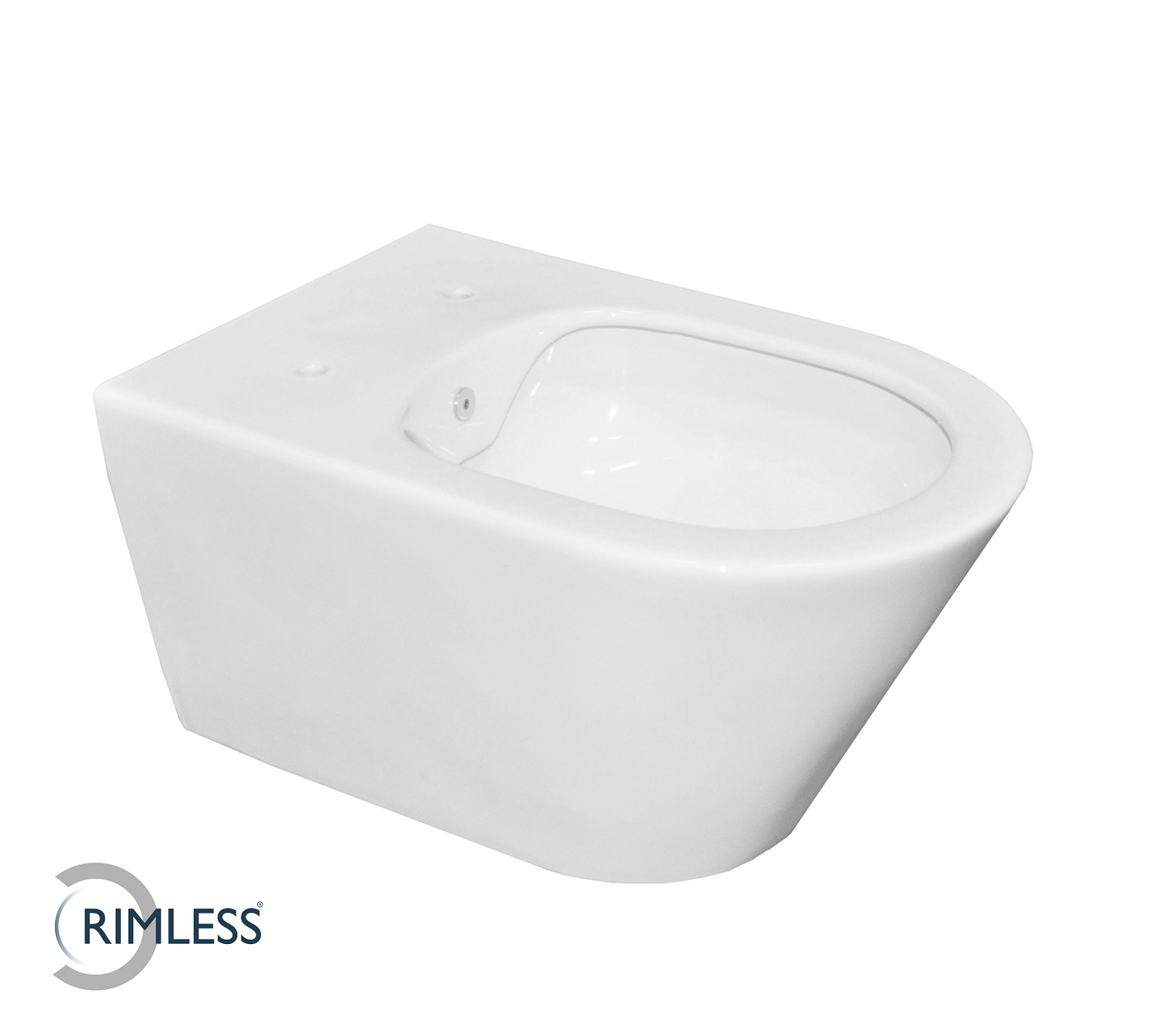 Wiesbaden Stereo wandcloset rimless met bidet functie glans wit