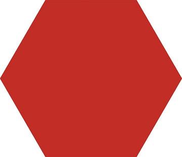 Codicer Hex25 Basic hexagon vloertegel 25x22 Rojo