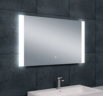 Wiesbaden Sunny spiegel rechthoek met LED, dimbaar en spiegelverwarming 100 x 60 cm