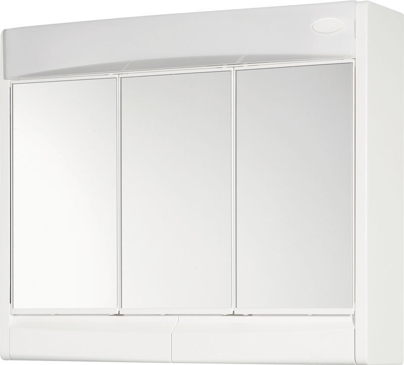 Saphir Spiegelkast 60x51x18cm incl. TL-buis 15W wit plastic