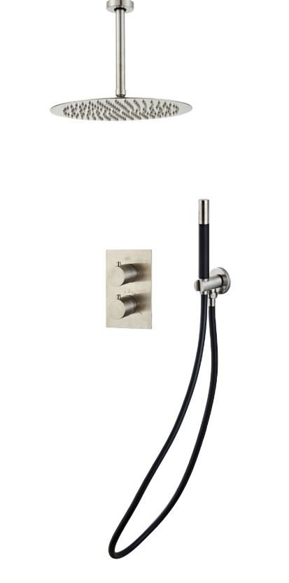 Saniclear Exclusive pro inbouw regendouche 30 cm met 3 standen handdouche RVS