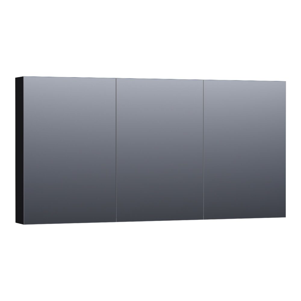 Topa Plain spiegelkast 140 mat zwart
