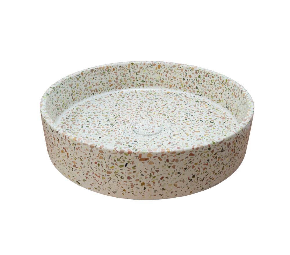 Ideavit Idea.Smart-E13 ronde waskom 42,5 terrazzo wit