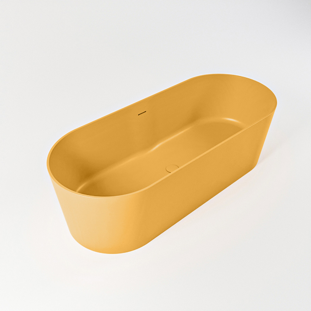 Mondiaz Noble vrijstaand bad solid surface 180x75cm kleur Ocher