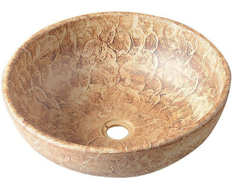 Sapho Priori keramiek waskom diameter 42 cm licht bruin