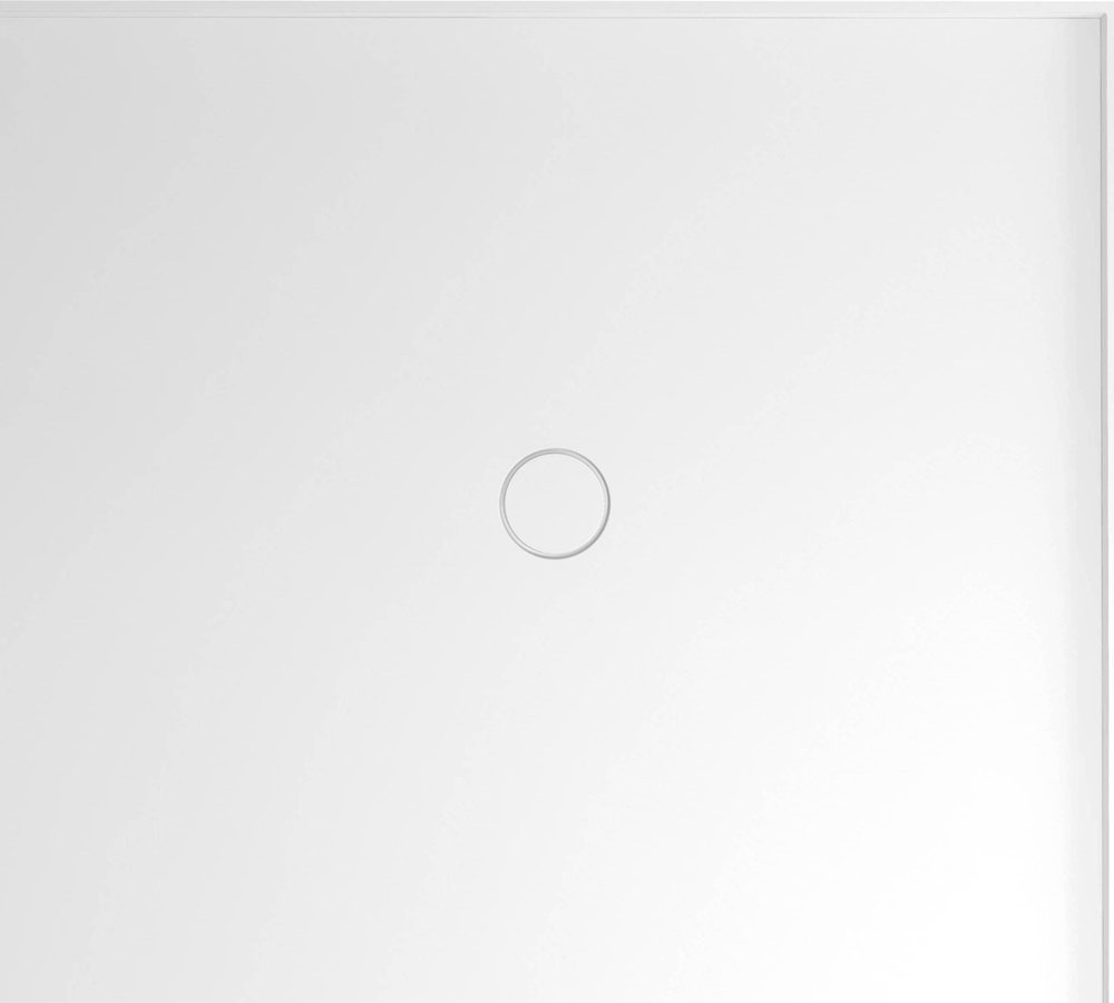 Mirai rechthoekige kunst-marmeren Douchebak 100x90x1,8cm rechts wit
