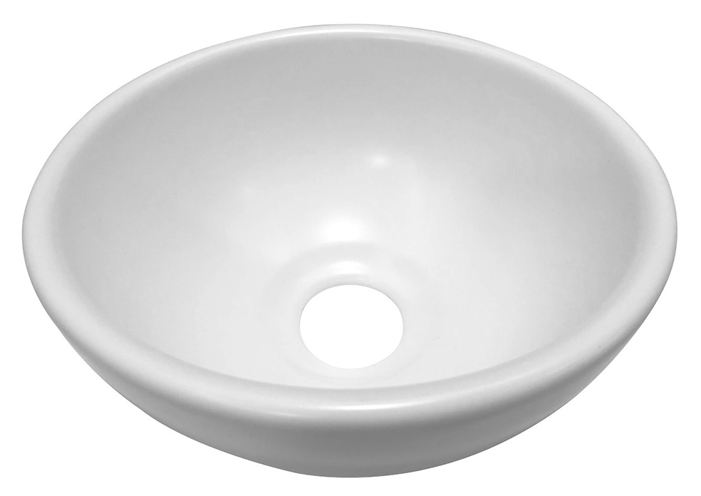 Wiesbaden Consilio waskom rond 20 x 9 cm keramiek glans wit