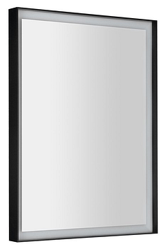 Sapho Sort spiegel met achter LED verlichting 60x80cm mat zwart