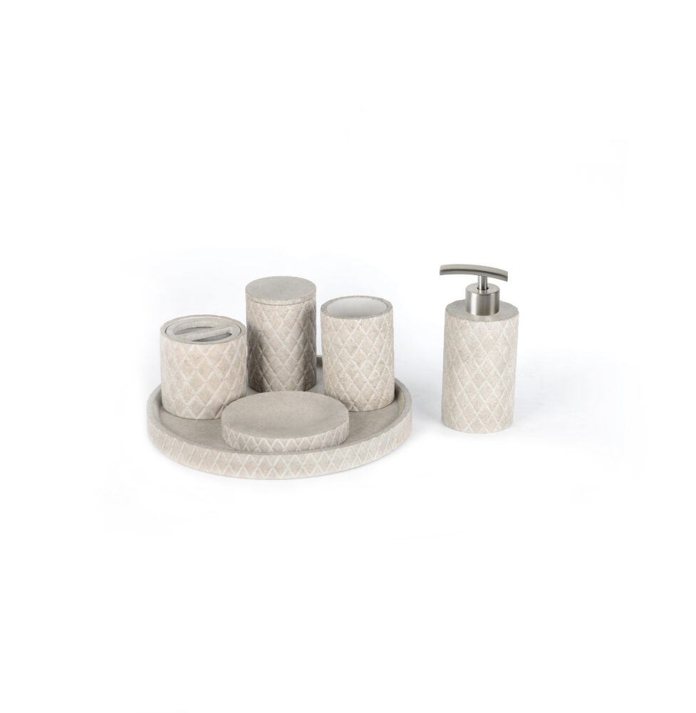 Ideavit Idea.Isy-D1 badkamer accessoires set 6-delig beton licht grijs