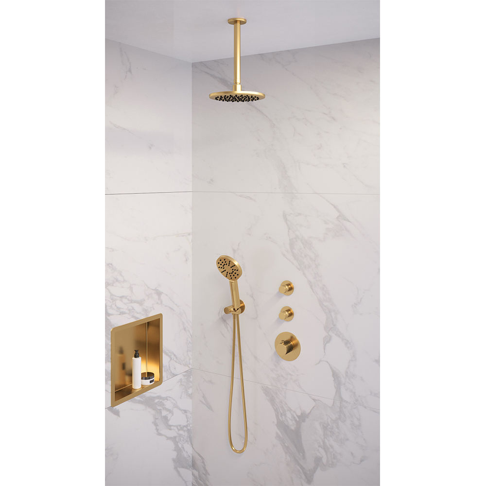 Brauer Gold Edition doucheset ronde handdouche 20 goud