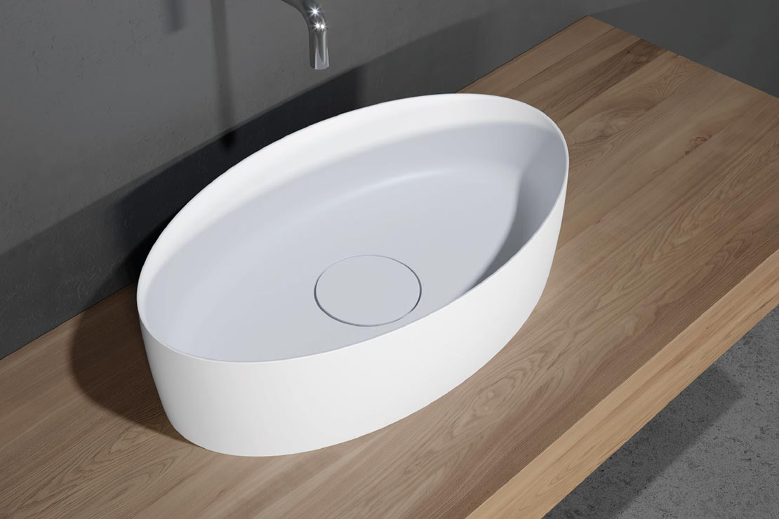 Riho Waskom Solid Surface Thin Oval