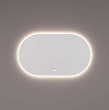 Hipp-Design spiegel ovaal-recht met LED verlichting 100x70