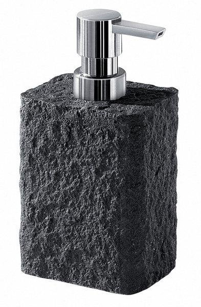 Sapho Aries vrijstaande zeeppomp 9.4x16.9 cm steen look antraciet