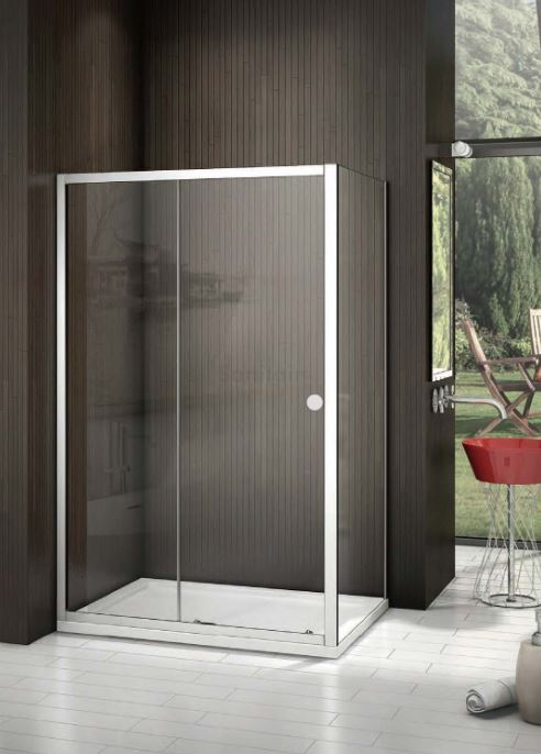 Saniclear Slide Douche cabine chroom 100x100cm