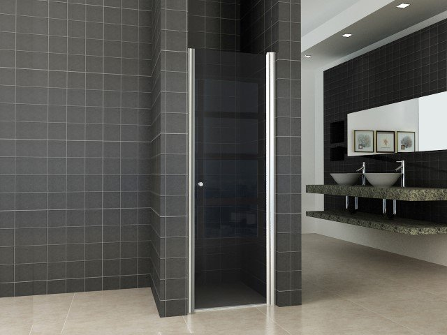 Wiesbaden Nisdeur met profiel 70x202cm 8mm NANO rookglas