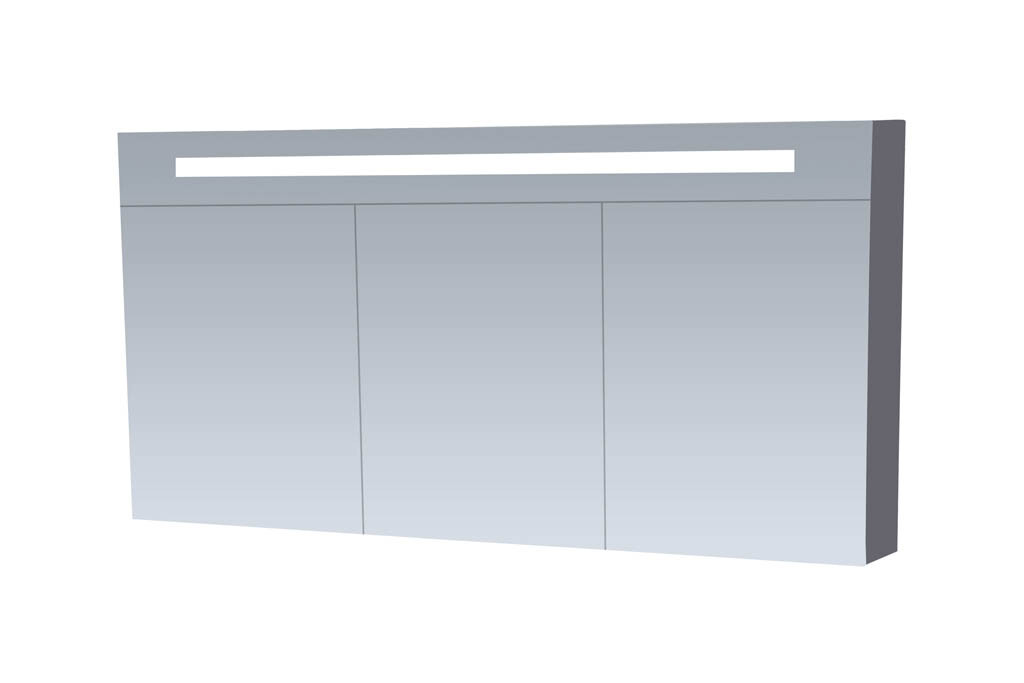 Topa New Future spiegelkast Grijs 140cm dubbelzijdige spiegels, verlichting, & stopcontact